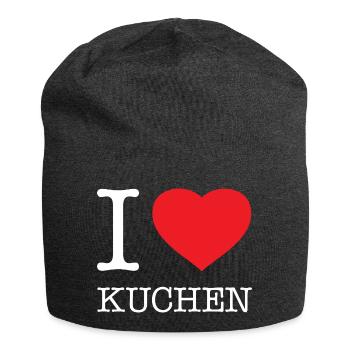 I love Kuchen - Jersey-Beanie - Anthrazit - Vorne