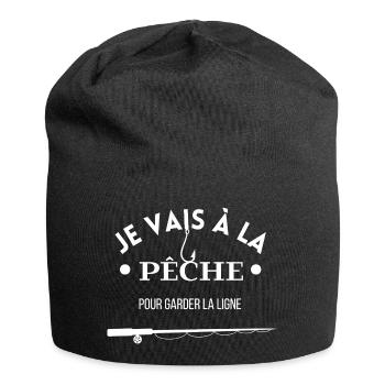 Ich gehe angeln, um die Schnur zu behalten - Jersey-Beanie - Schwarz - Vorne