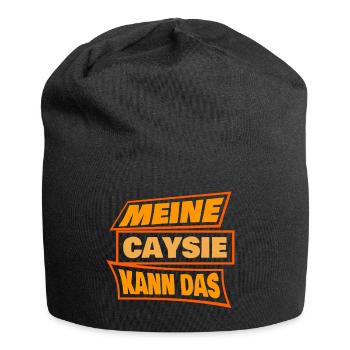 Caysie als Caysie - Jersey-Beanie - Schwarz - Vorne