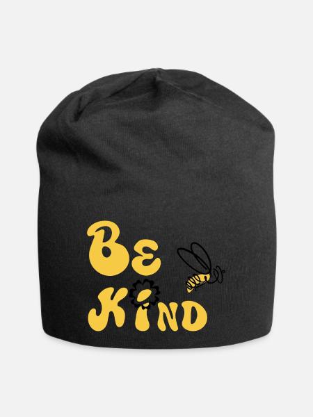 Sei freundlich! - Jersey-Beanie - Schwarz