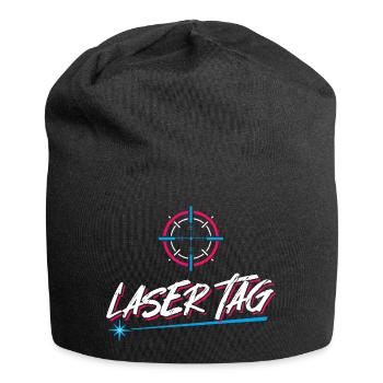 Retro Laser Tag Neon Gaming Design - Jersey Beanie - black - Front