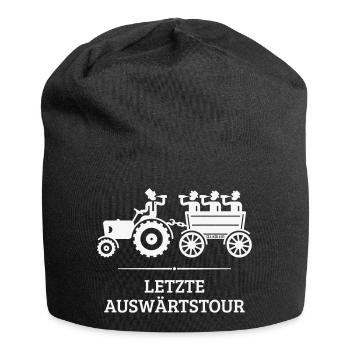 Letzte Auswärtstour Mit Trecker (JGA Bräutigam W) - Jersey-Beanie - Schwarz - Vorne