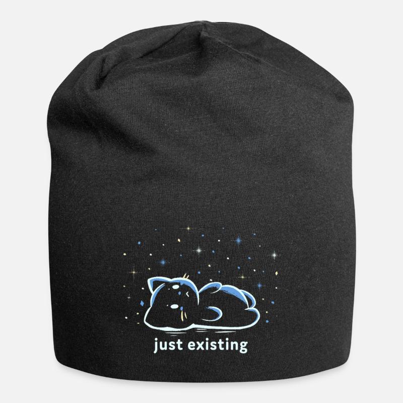 Just Existing - Jersey Beanie - black