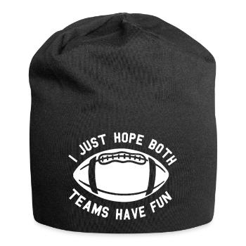 Rugby Humor: Beide Teams Haben Spaß - Jersey-Beanie - Schwarz - Vorne