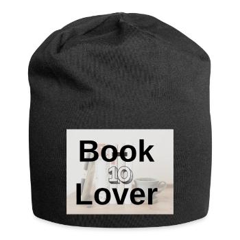 Book Lover Bold Typography - Jersey Beanie - black - Front