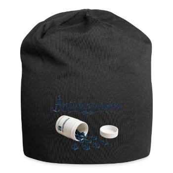 Antidepressive Anker Glitter Logo - Jersey-Beanie - Schwarz - Vorne