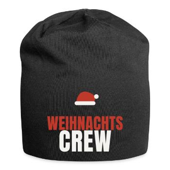 Weihnachts Crew Weihnachtsmütze Familie Team Fest - Jersey-Beanie - Schwarz - Vorne