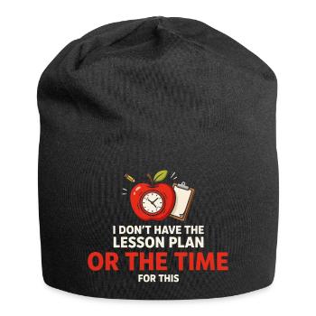 Pas de temps pour le plan de leçon Apple Clock - Bonnet en jersey - noir - Devant