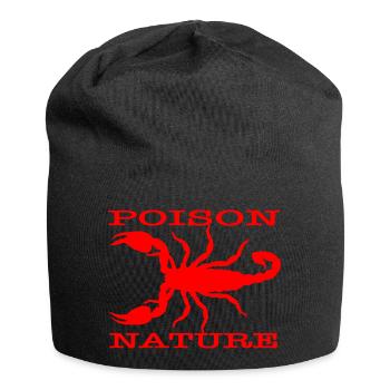 Gift-Natur: Roter Skorpion - Jersey-Beanie - Schwarz - Vorne