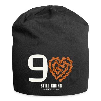 90 Years Bicycle Still Riding Birthday Gift - Jersey Beanie - black - Front