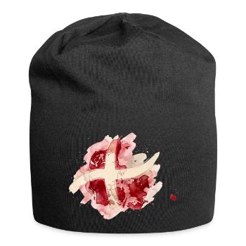Denmark flag as watercolor - Jersey Beanie - black - Front