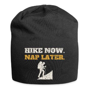 Hike Now Nap Later - Jersey Beanie - black - Front