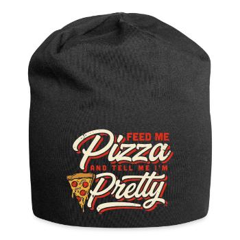 Feed Me Pizza Tell Me I'm Pretty - Jersey Beanie - black - Front