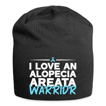 Alopecia Areata - Liebe für Kämpfer - Jersey-Beanie - Schwarz - Vorne