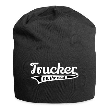 Trucker on road Truck LKW Fahrer Fernfahrer Spruch - Jersey-Beanie - Schwarz - Vorne
