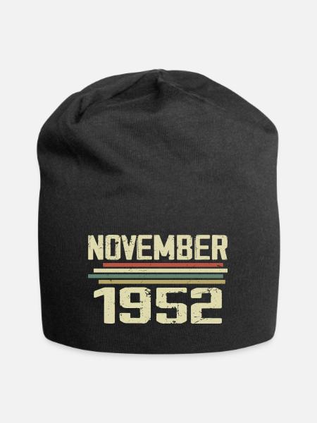 Millésime Novembre 1952 Vintage Rétro Novembre 1952 - Bonnet en jersey - noir