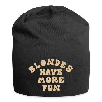 Blonde Blondes Quote - Jersey Beanie - black - Front