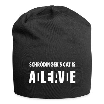 Schrodinger's Cat Physics Nerd Geek Gift - Jersey Beanie - black - Front