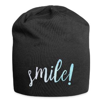 Smile! Motivation Goals Positivity - Jersey Beanie - black - Front