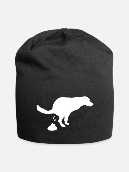 Schrisender Hund kackender Hund - Jersey-Beanie - Schwarz