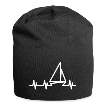Segelboot Heartbeat Segelboot - Jersey-Beanie - Schwarz - Vorne