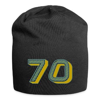 70. 70 ANS. 70e ANNIVERSAIRE. ANNIVERSAIRE 70 ANS. - Bonnet en jersey - noir - Devant
