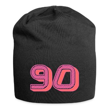 90. 90 JAHRE. 90. JAHRESTAG. 90-JÄHRIGES JUBILÄUM. - Jersey-Beanie - Schwarz - Vorne