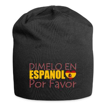 Espagnol Professeur d’espagnol Langue - Bonnet en jersey - noir - Devant