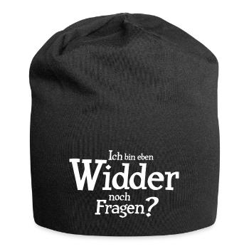 Sternzeichen Widder - Jersey-Beanie - Schwarz - Vorne