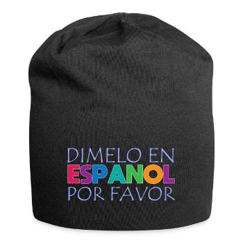 Espagnol Professeur d’espagnol Langue - Bonnet en jersey - noir - Devant