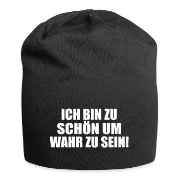 zu schön um wahr zu sein Selbstverliebt Egoistisch - Jersey-Beanie - Schwarz - Vorne