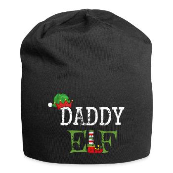 Daddy Elf - Papa der Weihnachts-Elf - Jersey-Beanie - Schwarz - Vorne
