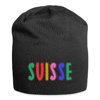 SUISSE. PAYS - Bonnet en jersey - noir - Devant
