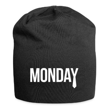 Monday - Montag - Jersey Beanie - black - Front