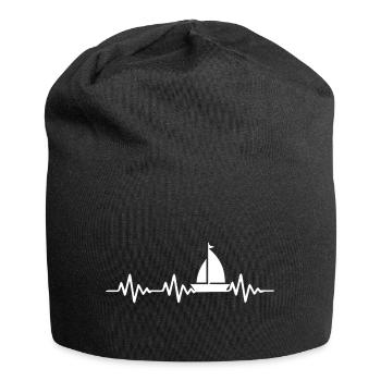 Segelboot Heartbeat Segelboot - Jersey-Beanie - Schwarz - Vorne