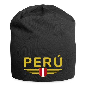 Pérou Design – Couleurs des Andes - Bonnet en jersey - noir - Devant