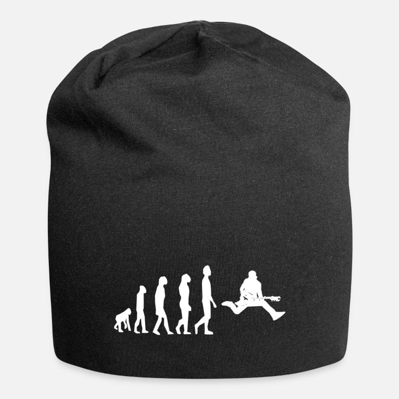 Guitariste Evolution Guitar player guitare rock - Bonnet en jersey - noir