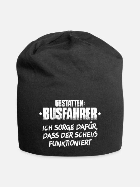 Busfahrer Bus Driver Schulbus Linienbus Geschenk - Jersey-Beanie - Schwarz