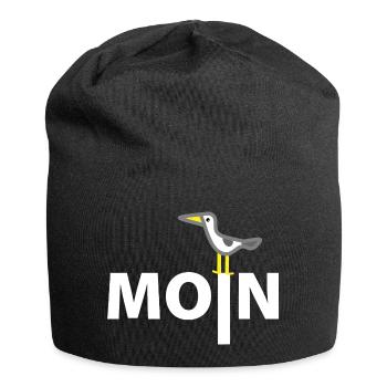 Nordsee Möwe- Moin - Jersey-Beanie - Schwarz - Vorne