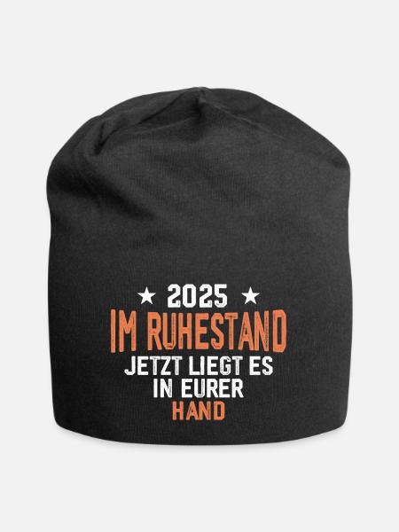 2025 im Ruhestand lustiges Rentner Geschenk - Jersey-Beanie - Schwarz