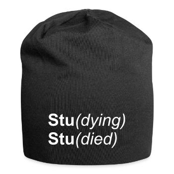 Study Funny T-Shirt - Jersey Beanie - black - Front
