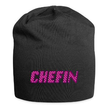 Chefin | Der weibliche Chef - Jersey-Beanie - Schwarz - Vorne