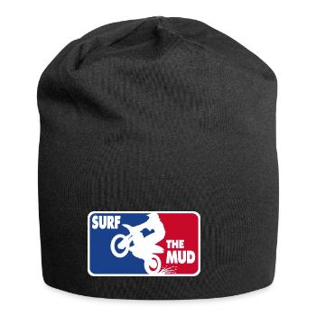 Surf the Mud - for bikers - Jersey-Beanie - Schwarz - Vorne