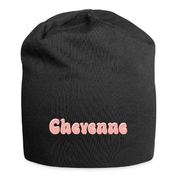 Name Mädchen Cheyenne Retro Name Cheyenne Paar - Jersey-Beanie - Schwarz - Vorne