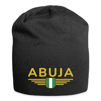 Abuja Design – Proud of Nigeria's capital - Jersey Beanie - black - Front