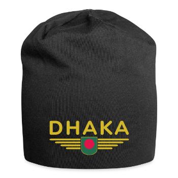Dhaka Design – Heart of Bangladesh - Jersey Beanie - black - Front