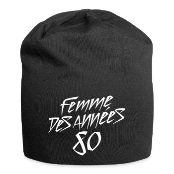 FEMME DES ANNÉES 80 - Bonnet en jersey - noir - Devant