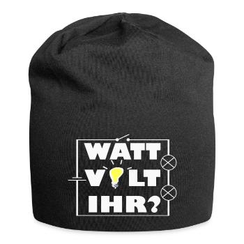 Watt Volt Schaltkreis - Jersey-Beanie - Schwarz - Vorne