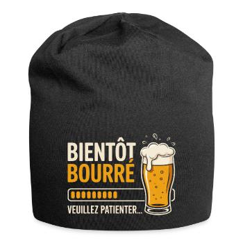 Homme Bourré Apéro Alcool Humour - Bonnet en jersey - noir - Devant
