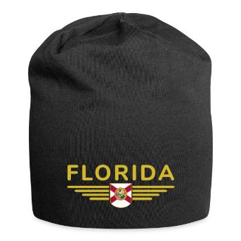 Florida Fan T-Shirt – Sun & Beach - Jersey Beanie - black - Front